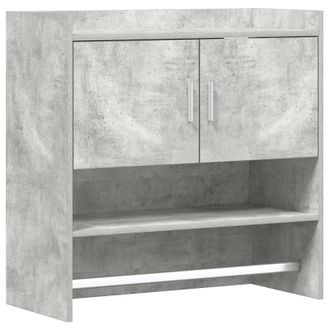 vidaXL Estante De Pared Montada En La Pared Gris Hormig&oacute;n Vidaxl