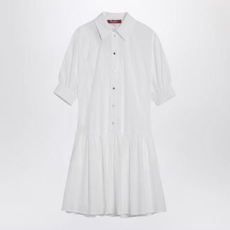 Max Mara Short White Cotton Shirt Dress