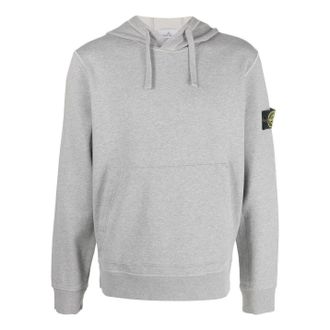 Stone Island Garment Dyed Popover Hoodie Grey Marl 101564151-A0M64