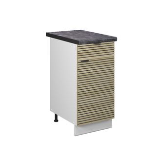 Vicco Mueble Bajo De Cocina Fame-line, Panel De Roble, 40 Cm, Et Antracita, Vicco