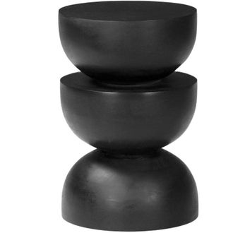 Sweeek Wooden side table, Sita, Black, 30x30x45 cm