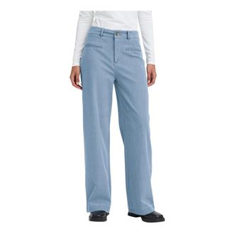 Ichi Pantalones anchos de mezclilla Kate - Trousers - Mujer - Azul - 2XL
