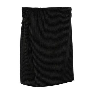 Issey Miyake Short Wrap Skirt - female - Issey Miyake - Short Skirts - Black - ONE SIZE - Skirts