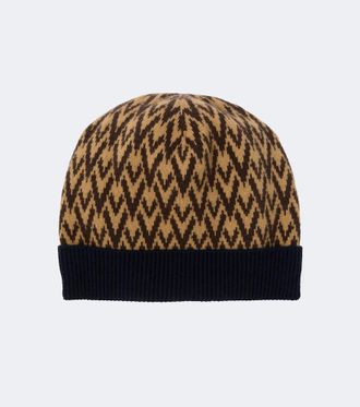 Valentino Garavani Toute La V jacquard virgin wool beanie