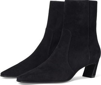 Stuart Weitzman Stassi Zip Bootie 50 Womens Boots Black 1 : 7.5 M, Leather