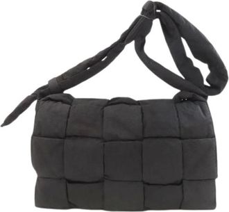 Bottega Veneta Pre-owned Cross Body Bags, female, Black, Size: ONE SIZE Pre-owned Nylon Shoulder Bag