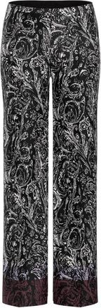 Marc Cain Wijde Jersey Broek - Dames - Wijde Broeken - Zwart - XL - Broeken