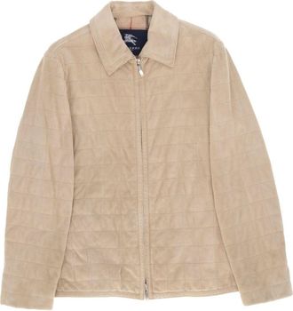Burberry 2010s check-pattern jacket - women - Leather/Cotton - 40 - Neutrals
