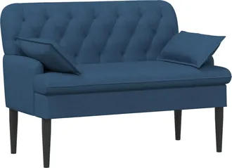 vidaXL Sof&aacute; Amoroso Con Botones Acolchados Azul 111 X 68 X 80 Cm Tela Vidaxl
