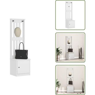 vidaXL Armadietto da ingresso - vidaXL Albero da Ingresso SANDNES Bianco 45x40x159,5 cm Legno di Pino - Albero in legno