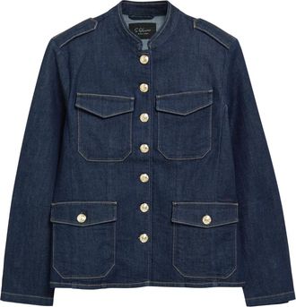 s.Oliver Indoor-Jacke - Dames - Spijkerjassen - Blauw - 2XL - Denim - Jassen