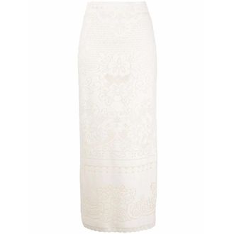 Valentino Garavani High-Waisted Heavy Lace Skirt