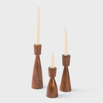 Mela Artisans Hearth Taper Candlesticks in Natural - 10 at Nordstrom, Size Large