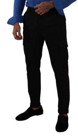 Dolce & Gabbana Viscose Blend Skinny Cargo Pants - Black