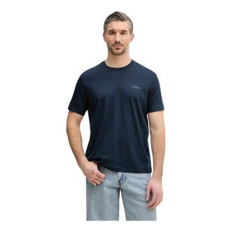 Paul & Shark T-shirt in misto cotone con stampa logo tono su tono - - Tops - Uomo - Blu - M