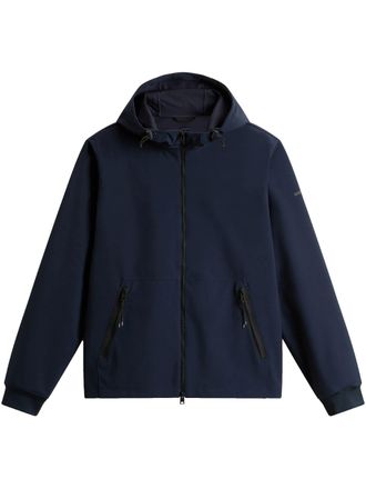 Woolrich Blue Soft Shell Full Zip Hoodie