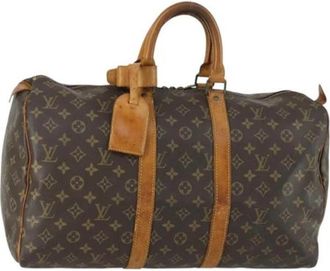 Louis Vuitton Pre-owned Canvas Weekendtas - Dames - Vintage Weekendtas - Bruin - ONE Size - Vintage