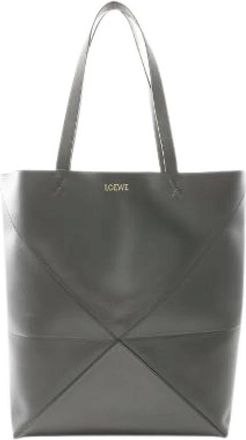 Loewe Pre-owned Bolso Tote Grande Plegable Puzzle de Cuero - Pre-owned - Mujer - Gris - ONE SIZE