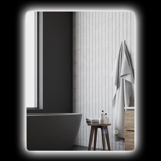Kleankin Kleankin - Specchio Bagno Con Illuminazione Regolabile E Antiappannamento 70x50cm