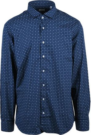 Mariano Napoli Blue/Light Blue Striped Cotton Shirt