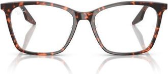 Ray-Ban 54mm Cat Eye Optical Glasses in Red Havana at Nordstrom