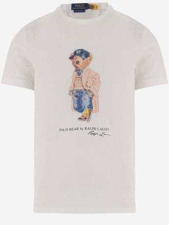 Polo Ralph Lauren T-shirt Polo Ralph Lauren in cotone con stampa Polo Bear
