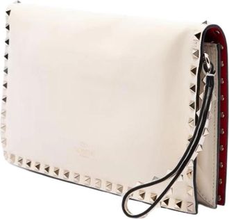 Valentino Pre-owned Vintage Clutch - Dames - Vintage Clutch - Wit - ONE Size - Leer - Vintage