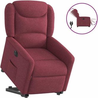 vidaXL Vidaxl - Sill&oacute;n El&eacute;ctrico Reclinable Elevable De Tela Rojo Tinto