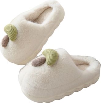 Generic Womens Memory Foam Slippers - Winter Slippers for Women Indoor, Cute Fluffy House Slipper Soft and Comfortable Thermal Slipper Casual Bedroom Shoes Li