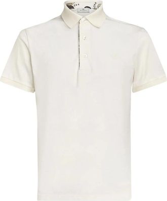 Etro Polo Shirt - Heren - Polos - Wit - S - Katoen - Tops