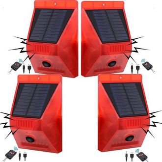 OEM Alarma Solar Con Detector De Movimiento Y Sirena Para Seguridad En El Jard&iacute;n. Sonido Y Luz De 129 Db. Dimensiones: 8,8 X 3,8 X 13,9 Cm