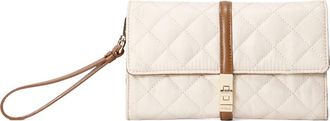 MZ Wallace Astor Diamond Quilted Nylon Convertible Crossbody Bag in Sandshell With Brown at Nordstrom