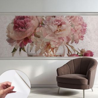 Tulup Carta Da Parati Autoadesiva - Fotomurale Adesivo - Design Elegante - Stile Moderno - Il Fascino Delle Peonie 250x104 Cm