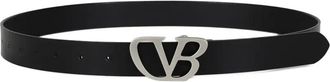 Doublet logo-buckle belt - Black