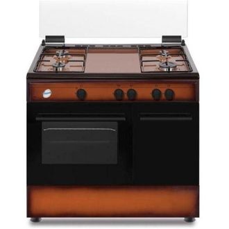 Ducati SD490GB Cucina a Gas libera installazione 4 Fuochi con Forno a Gas 59 Litri 90x60 cm Marrone Sfumato