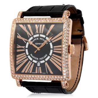 Franck Muller Pre-owned Franck Muller Master Square Automatic Diamond Black Dial Mens Watch 6000K SC DT D