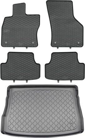OEM Volkswagen Golf Viii Hatchback Desde Diciembre De 2019. Juego De Alfombrillas De Goma Para Coche Y Alfombrilla Para Maletero