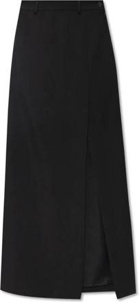 Balenciaga Wollen Maxi Rok - Dames - Maxi Rokken - Zwart - S - Wol - Rokken