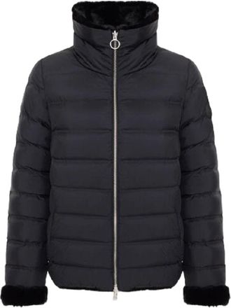 Colmar Omkeerbare nepbont donsjas - Dames - Outdoorjassen - Zwart - M - Nepbont - Fitness