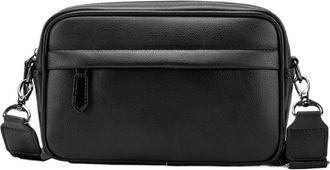 Generic Mens Crossbody Bag PU Leather Shoulder Bags Men Solid Flap Messenger