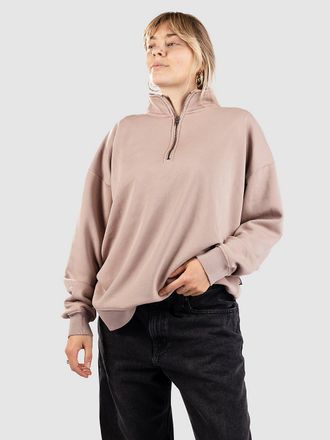 Blue Tomato Washed Out Boyfriend 1/4 Half-Zip Sweater braun