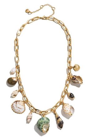 BaubleBar All At Sea Charm Necklace in Gold Multi at Nordstrom