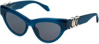 Just Cavalli Smoke Cat Eye Ladies Sunglasses SJC109 0D99 53