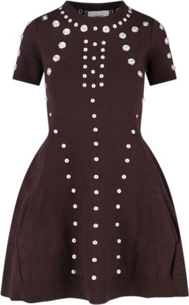 Coperni Snap Midi Dress Brown