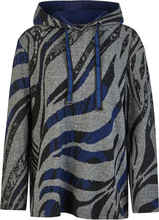 Doris Streich Shirt-Pullover Jacquard Kasjmierlook - Heren - Ronde hals truien - Grijs - L - Kasjmier - Truien & Vesten