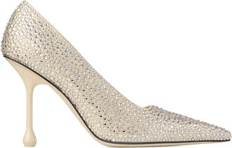 Jimmy Choo London 95 mm Ixia leren pumps - Beige