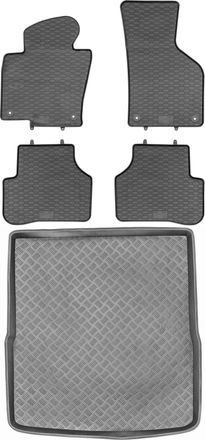 OEM Juego De Alfombrillas De Goma Para Coche Y Maletero Para Volkswagen Passat B6 Kombi (2005-2010)