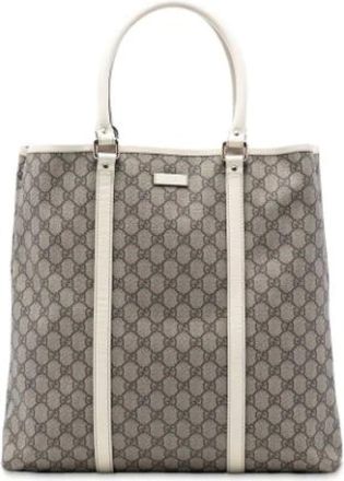 Gucci Pre-owned Tote Bags, female, Beige, Size: ONE SIZE Pre-owned Fabric Tote
