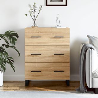 vidaXL Aparador De Madera De Ingenier&iacute;a Roble Sonoma 69,5x34x90 Cm Vidaxl