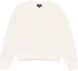 Emporio Armani Crew Neck Sweatshirt - Dames - Sweatshirts - Beige - M - Hoodies & sweatvesten